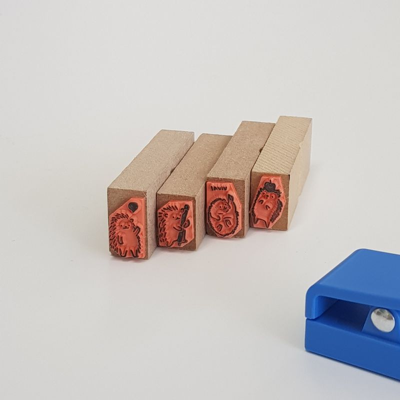 [Woodstamp] 4 types of hedgehogs