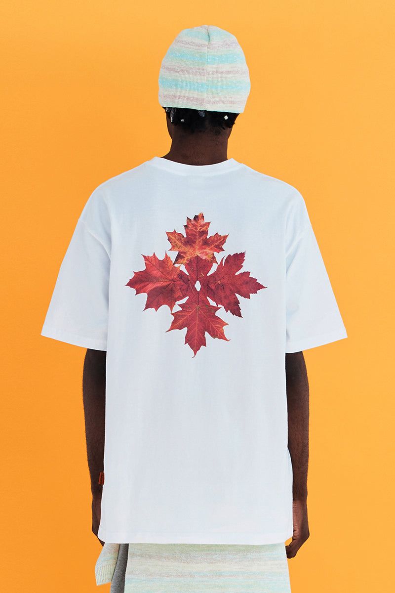 LOGO LEAF T SHIRT / WHITE