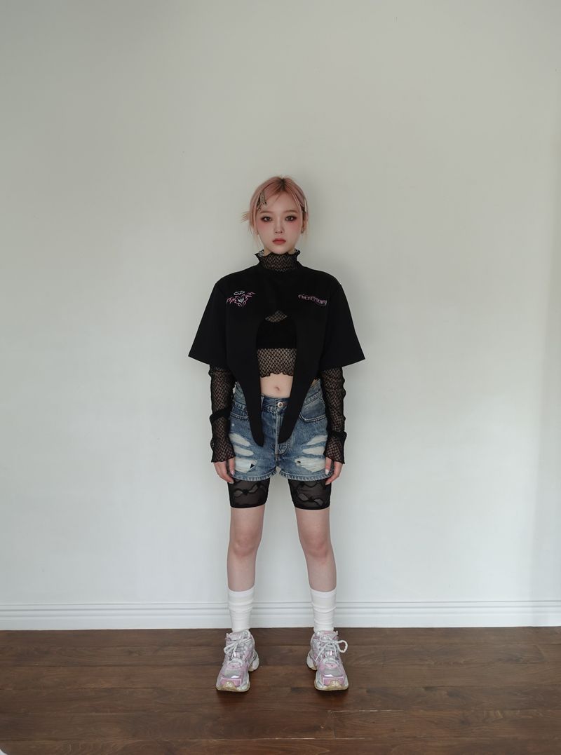 lace inner shorts - black