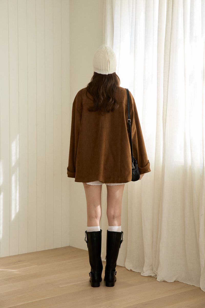 SUEDE BLOOM HALF JACKET