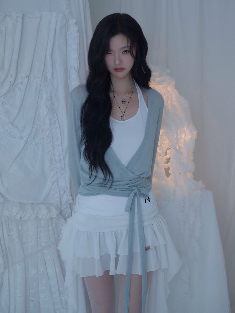 Swan Sheer Wrap Cardigan