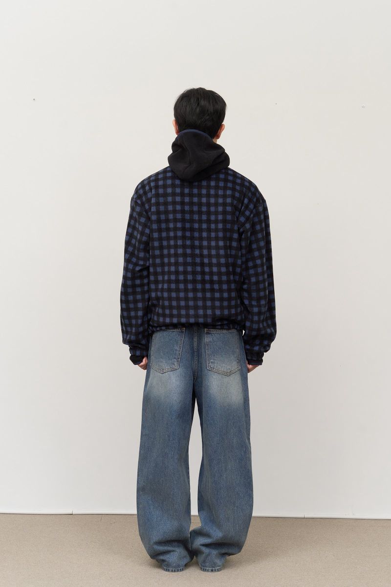 Dock Checked Fleece Zip Up