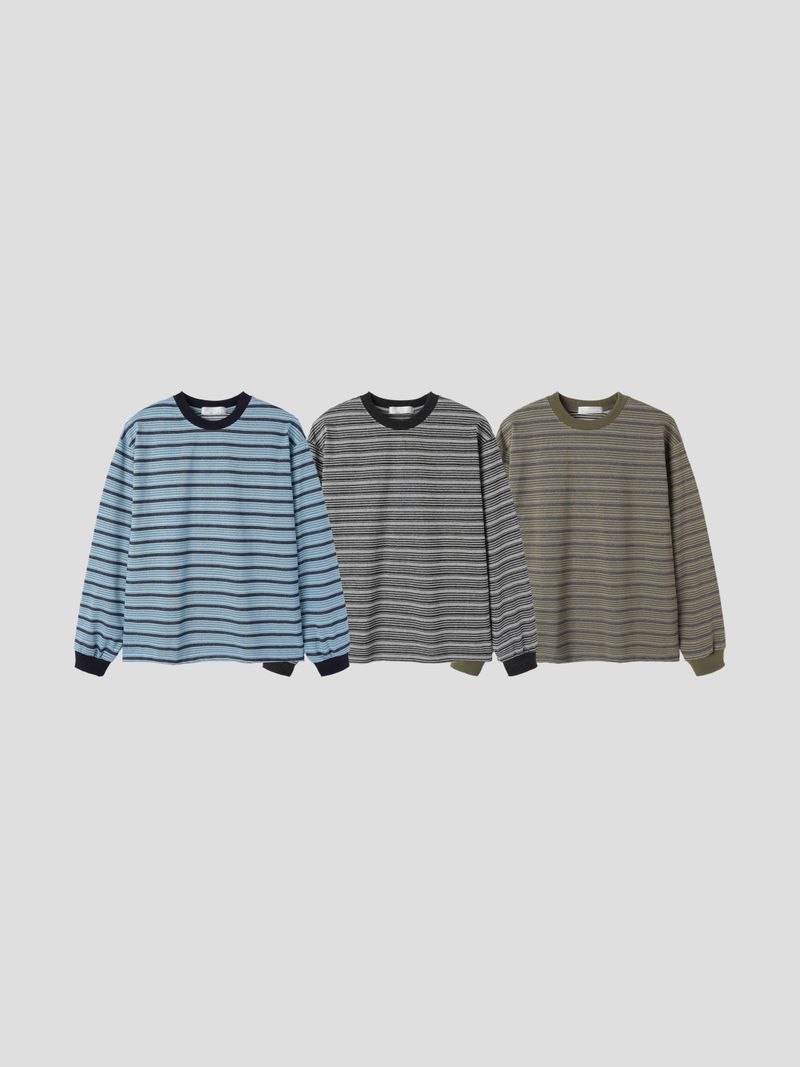 Washed long-sleeved T-shirt