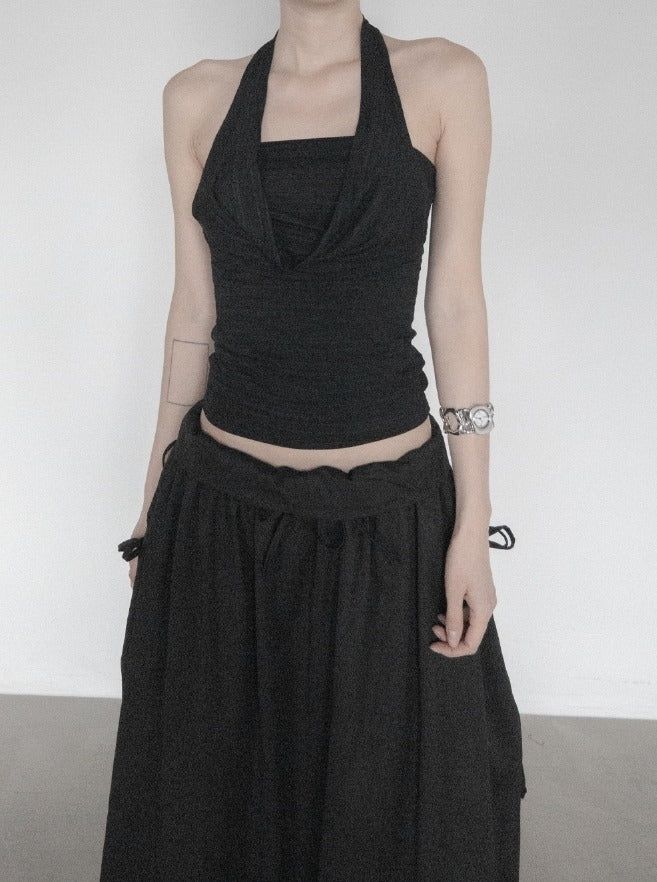 mnem（ムネム）の「Ar Cowl Neck Halter Tube Top（Tops）」