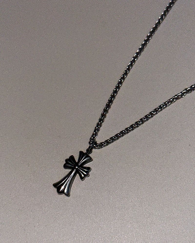 chrome surgical long-necklace