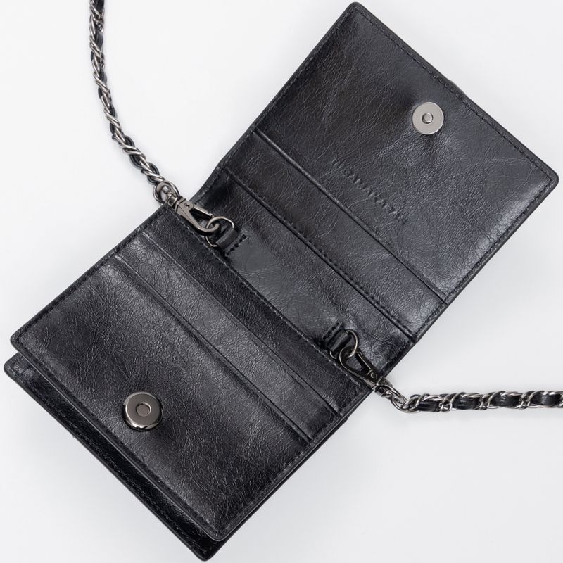 Knotted Wallet Bag (Real Leather-BK)