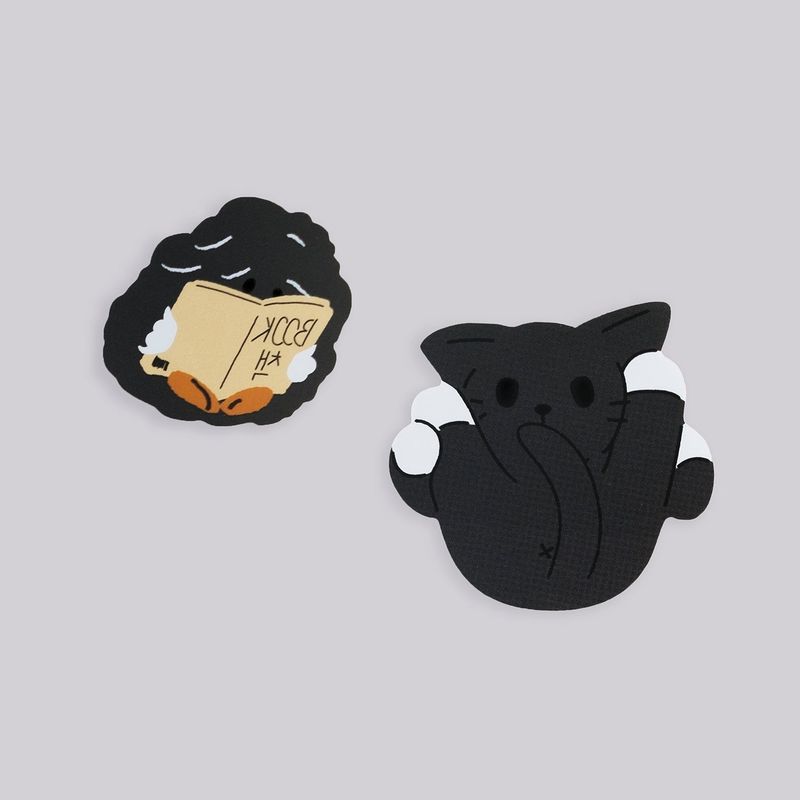 Moment with fluffy removable sticker pack