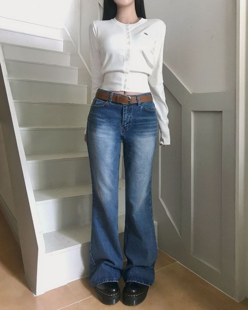 [MADE] Log, semi-flare silhouette denim pants