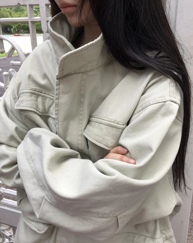 Dena Pigment High Neck Field Jacket