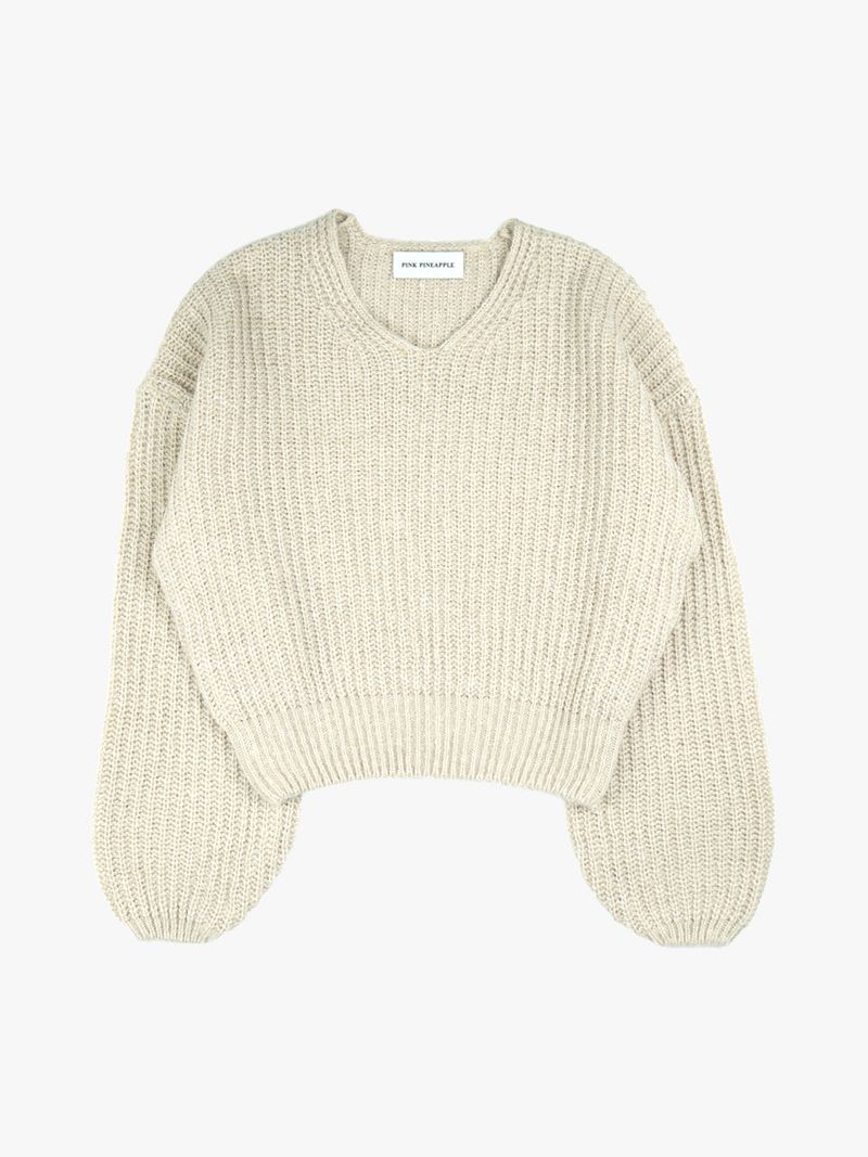 BASIC VOLUME V-NECK SWEATER