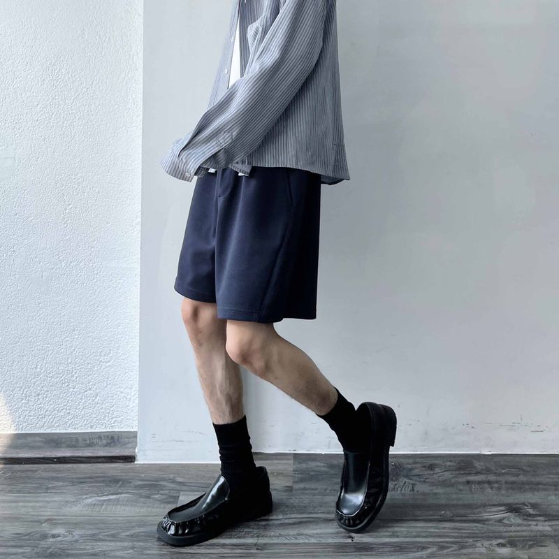 3D Paneled Scuba Knit Shorts