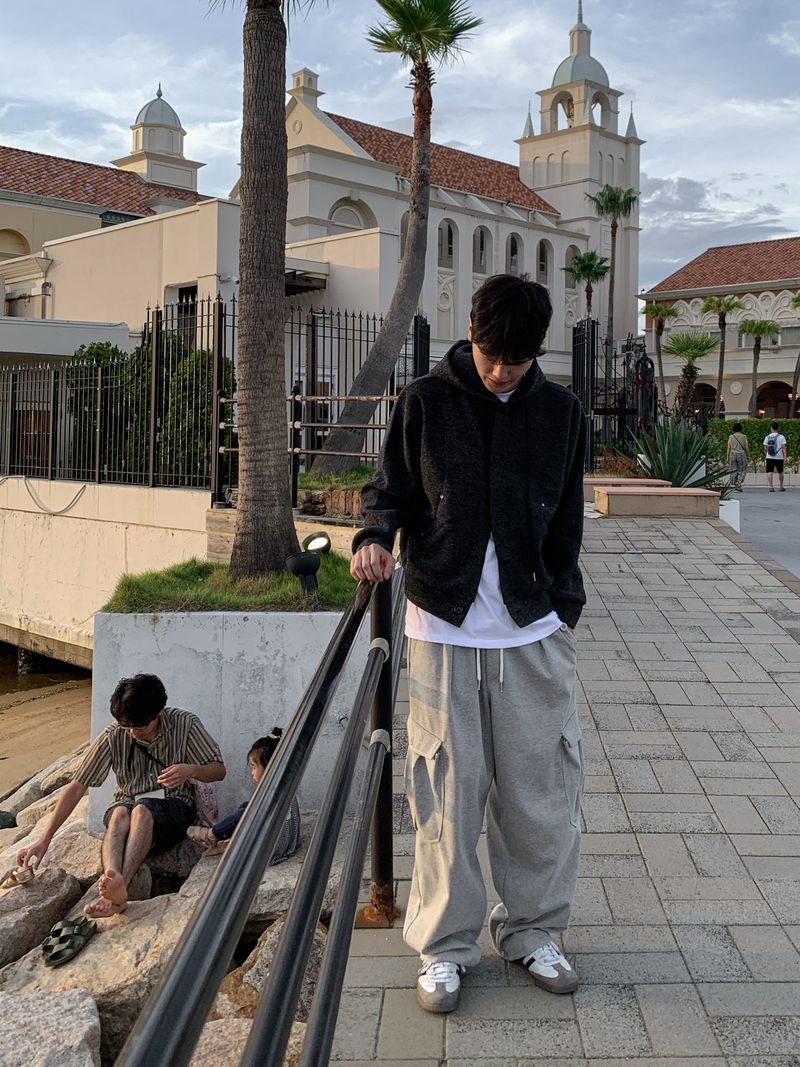 Dean Button Cargo Sweat Pants