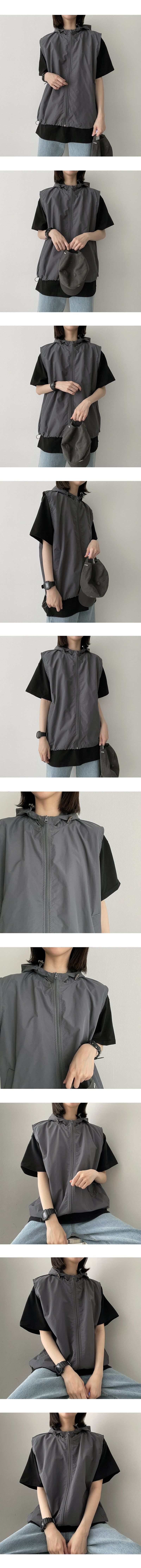 dony string hooded vest