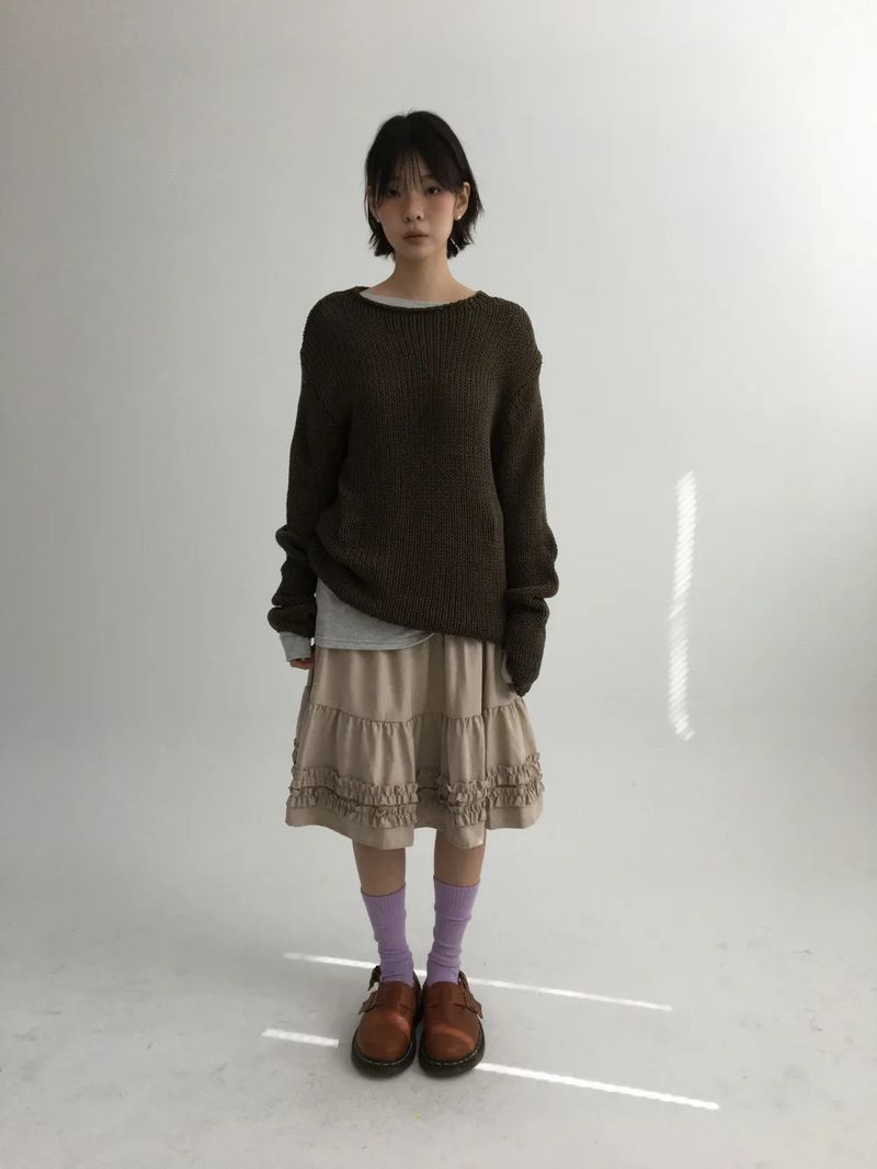 DUGGY（ダギー）の「Jeanne frill midi skirt (4color)（Skirts）」