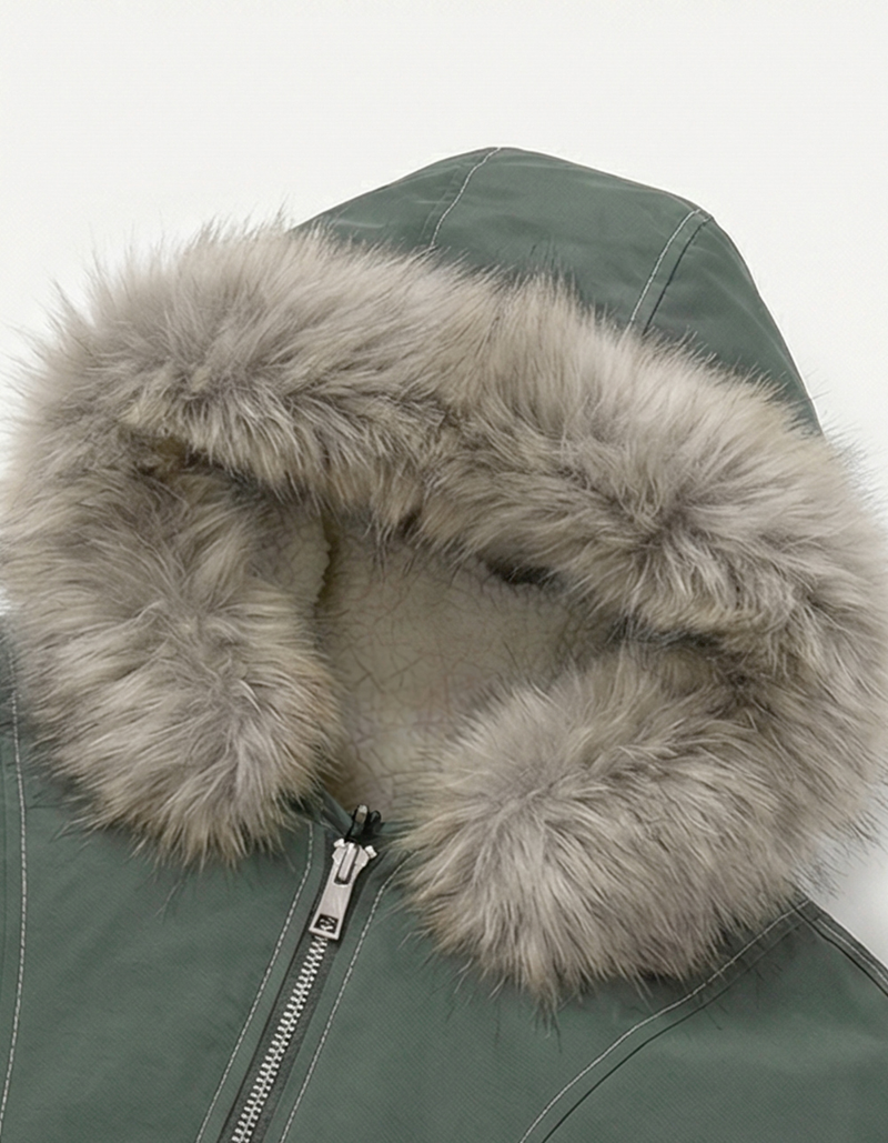 Berlin Fur Trimmed Padded Jumper