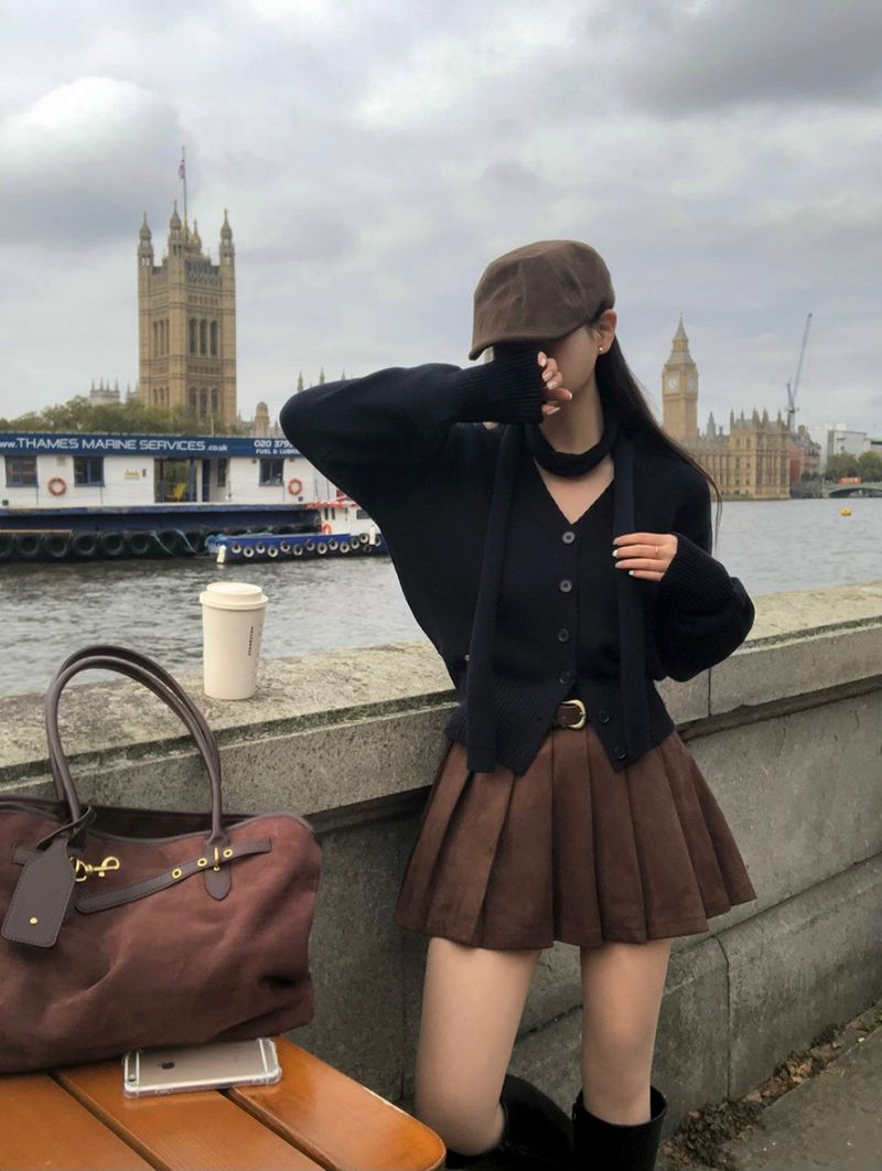 [3color] Nouvel, suede buckle shoulder bag & toad bag