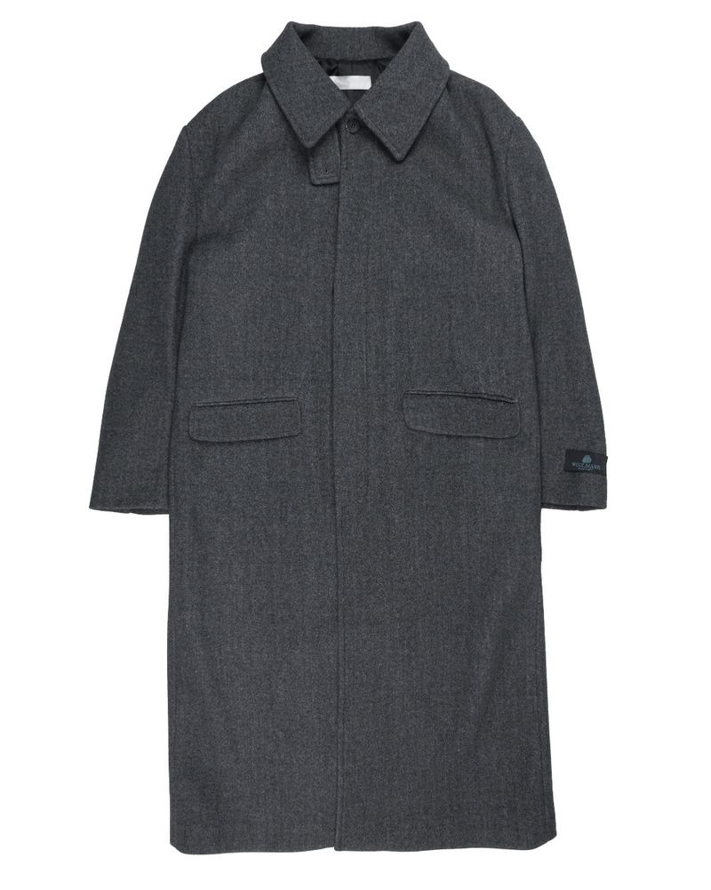 WOOL HIGHNECK LONG COAT