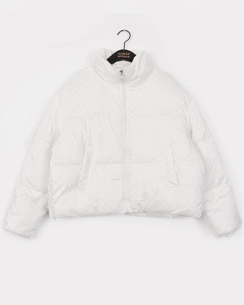 Kand cubic glittering wellon short padded coat