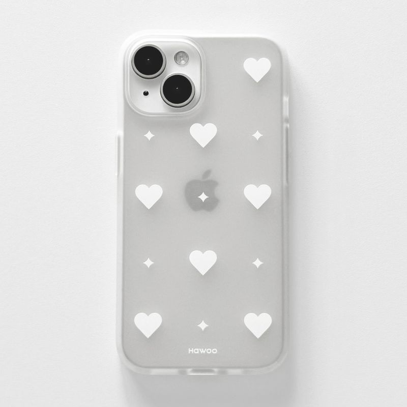 twinkle heart half jelly case