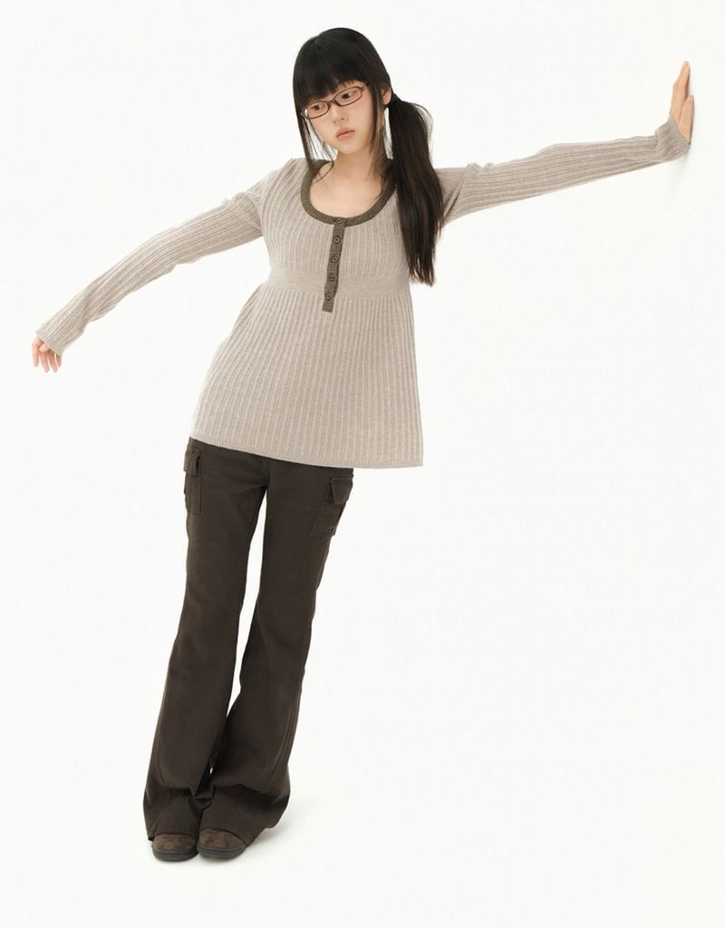 BABYDOLL KNIT OPS PURPLE