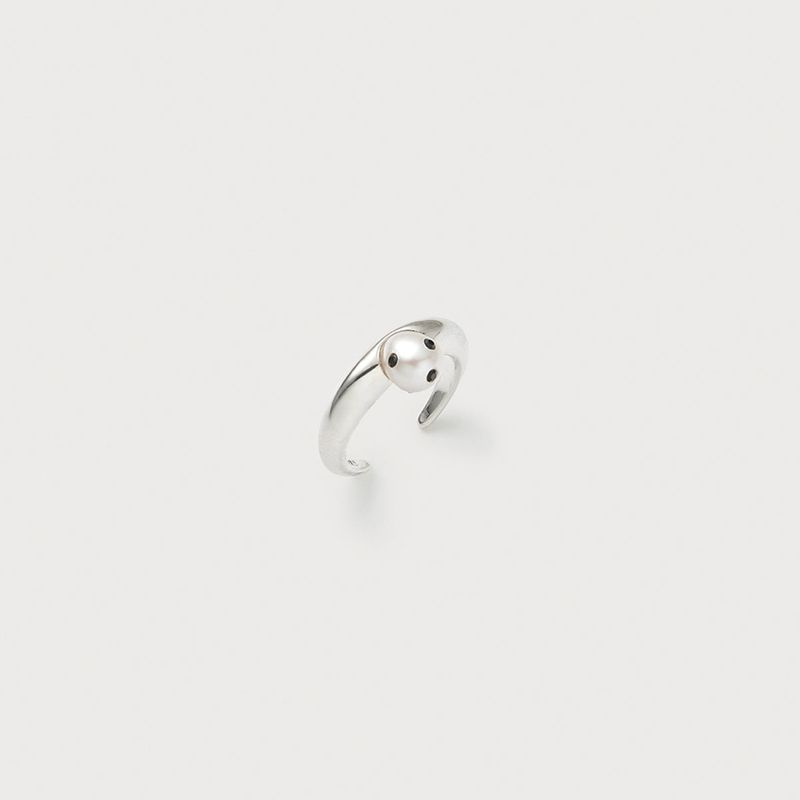 Polkadots Open Ring, Black