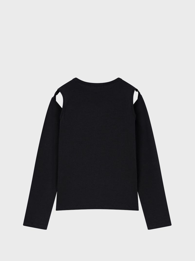 Hole Sleeve Top_Black