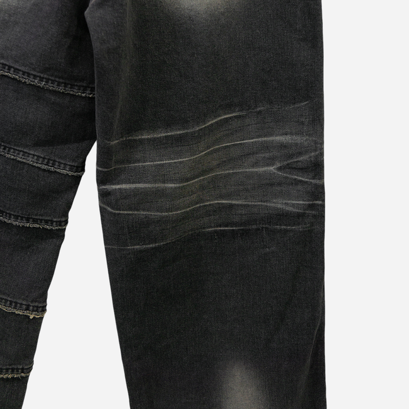 Unbalanced Cutting Denim Pants