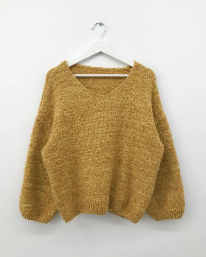 Bonbon Boucle V-neck Knit (5color)