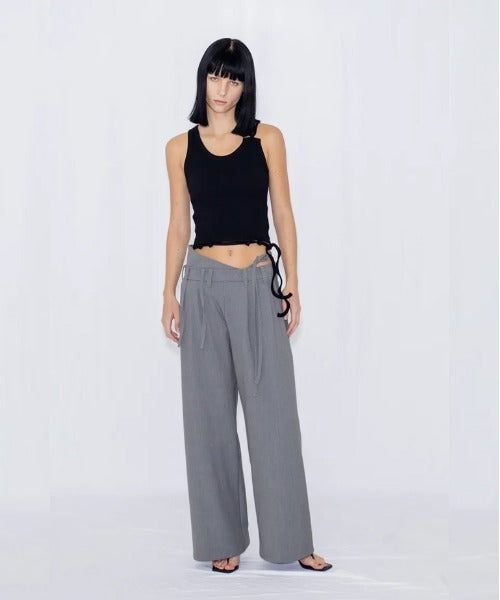 STRING WIDE TROUSERS
