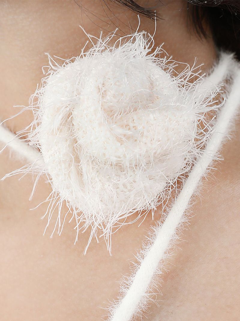 Rose Fur String Choker