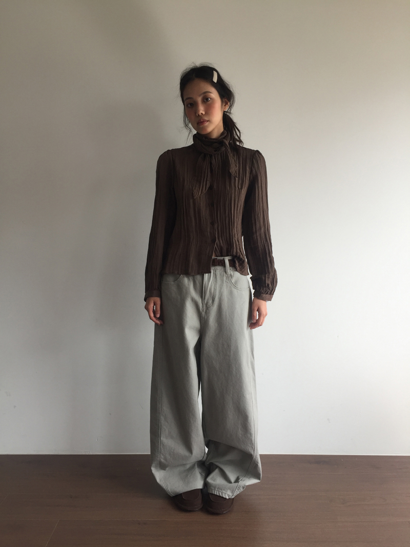 Mer tie blouse (2color)