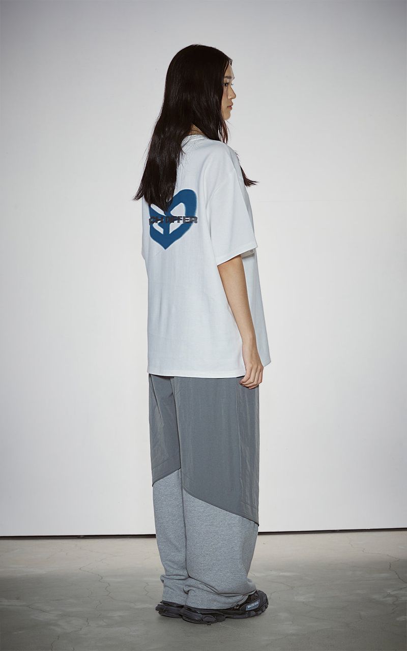 BLUR HEART T-SHIRTS_WHITE