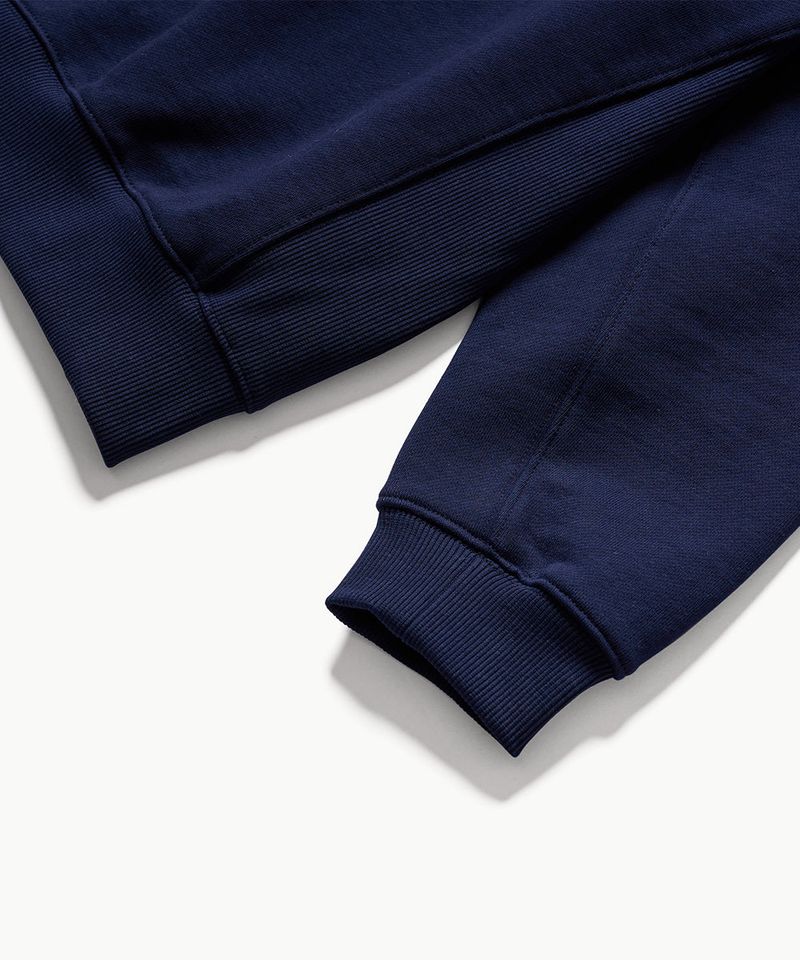 Lace Applique Sweatshirt - Navy