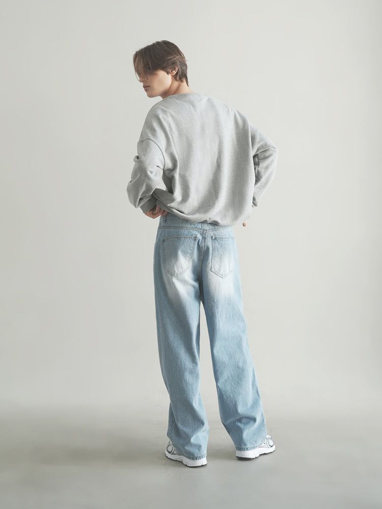 M194 BRUSH WIDE DENIM PANTS_LIGHT BLUE