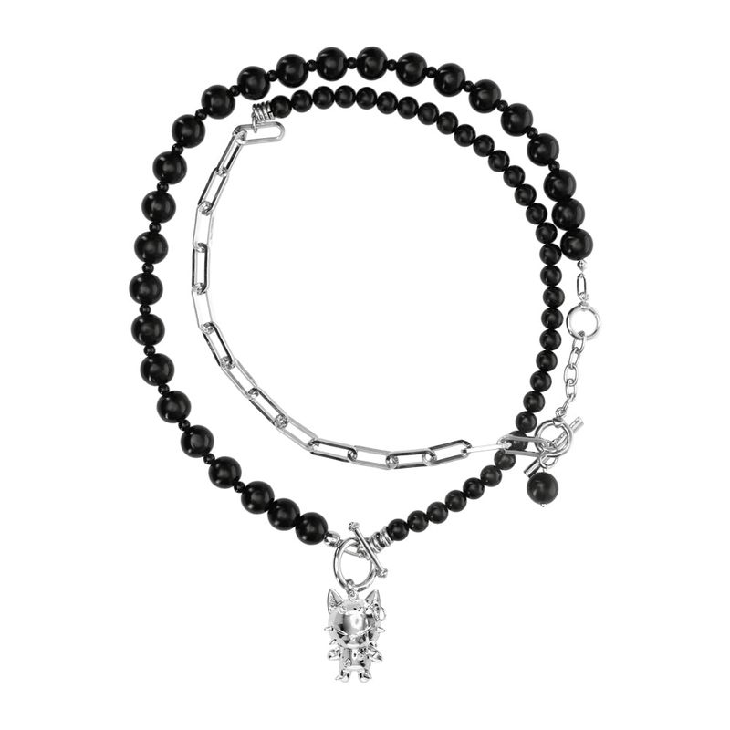 Cattus onyx multi-wrap necklace