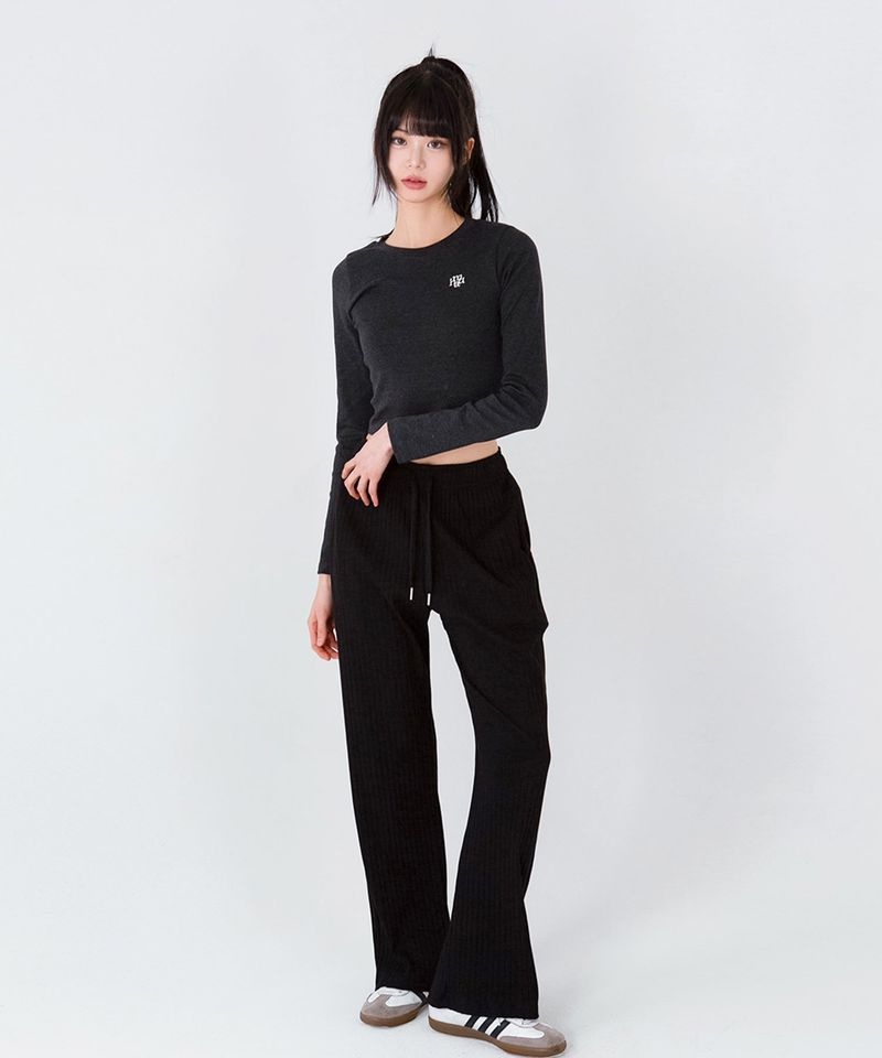 SOFT WIDE BANDING PANTS [2color]