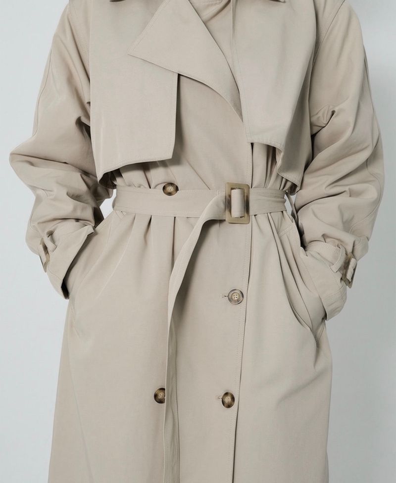 PALEJADE（ペールジェイド）の「Trentch Long Padded Jumper In Beige（Jackets/Outerwear）」