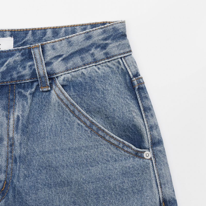 DENIM STRAP WIDE PANTS code 18105