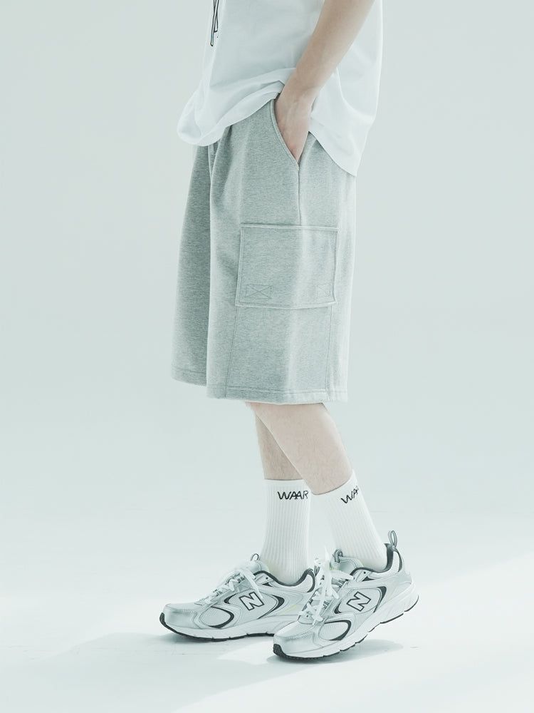 P1013 BERMUDA WIDE CARGO PANTS_GRAY