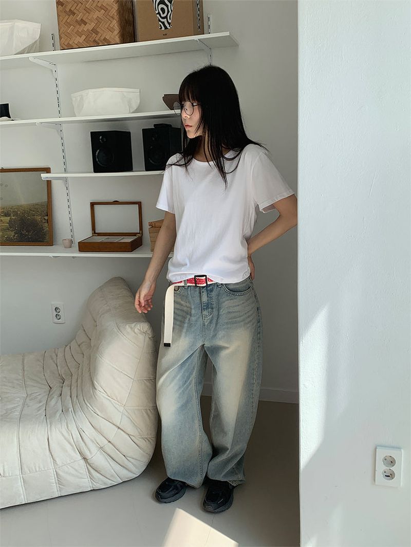 SILKET U-NECK TEE (3C)