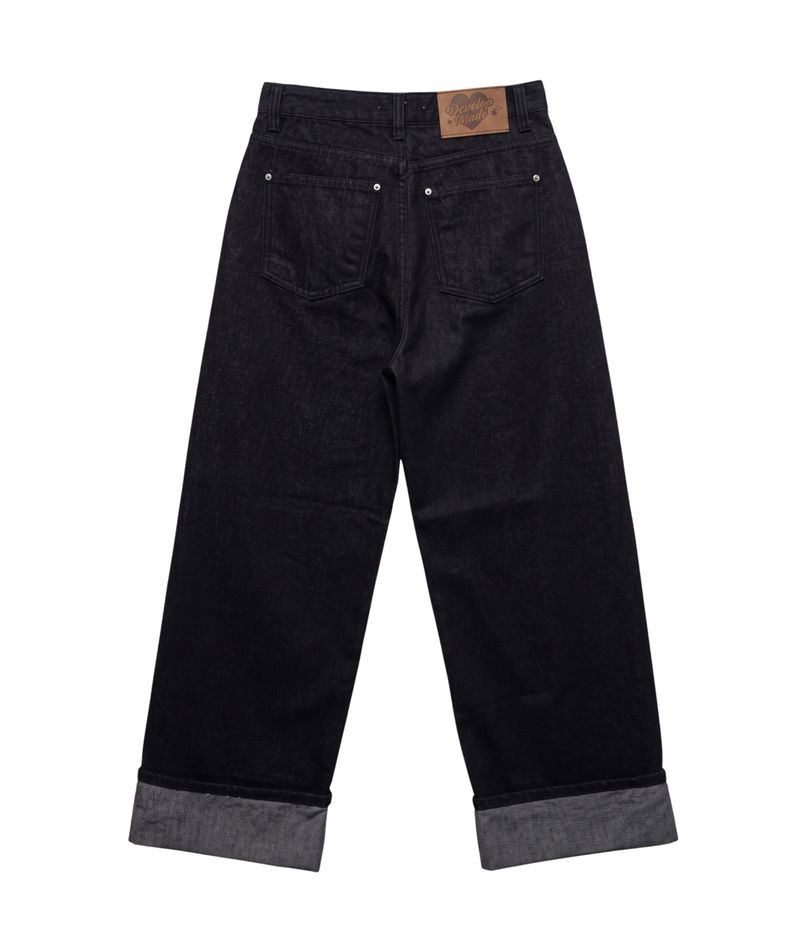 Gus Roll-Up Straight Low-Rise Denim