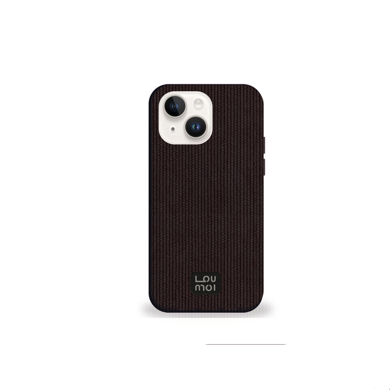 LOUMOI(ロウモイ)の「プレゼントシリーズニットラブ : ブラウン 携帯ケース(スマホグッズ/小物)」