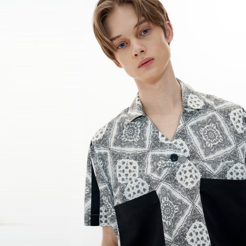 Track Shirt [White Paisley]