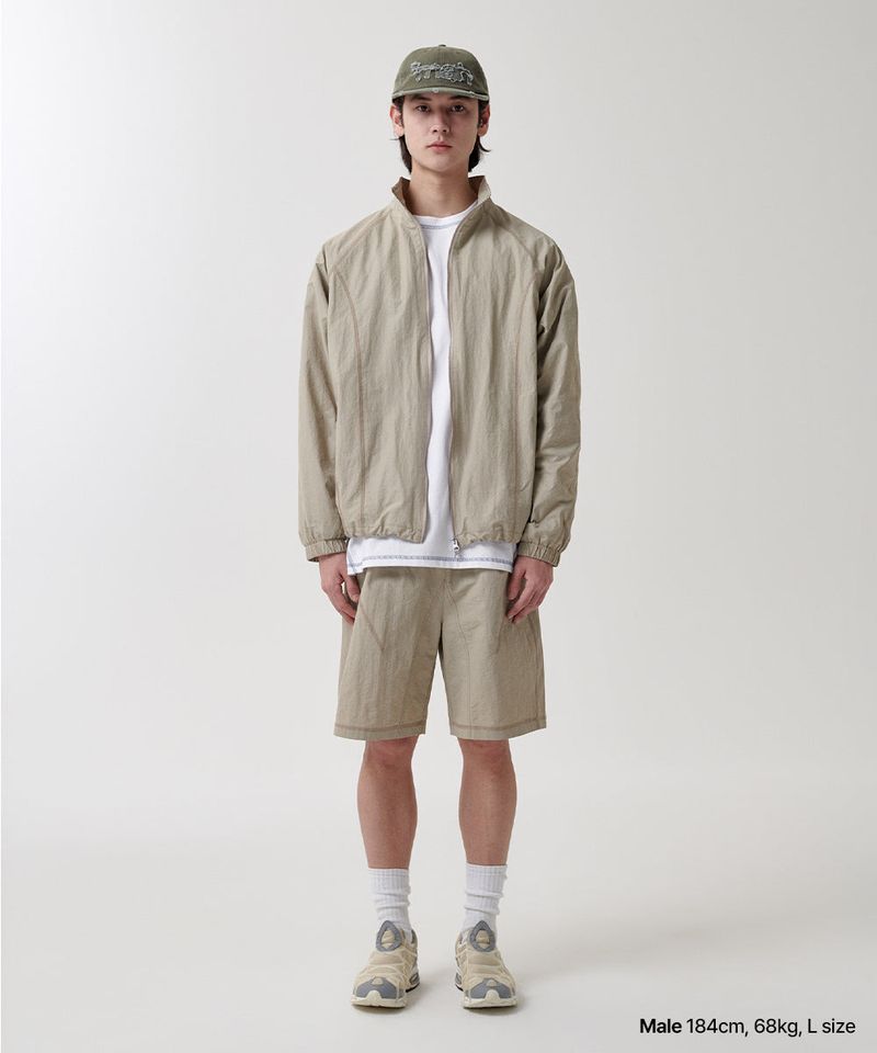 COVER STITCH NYLON TRACK SHORT