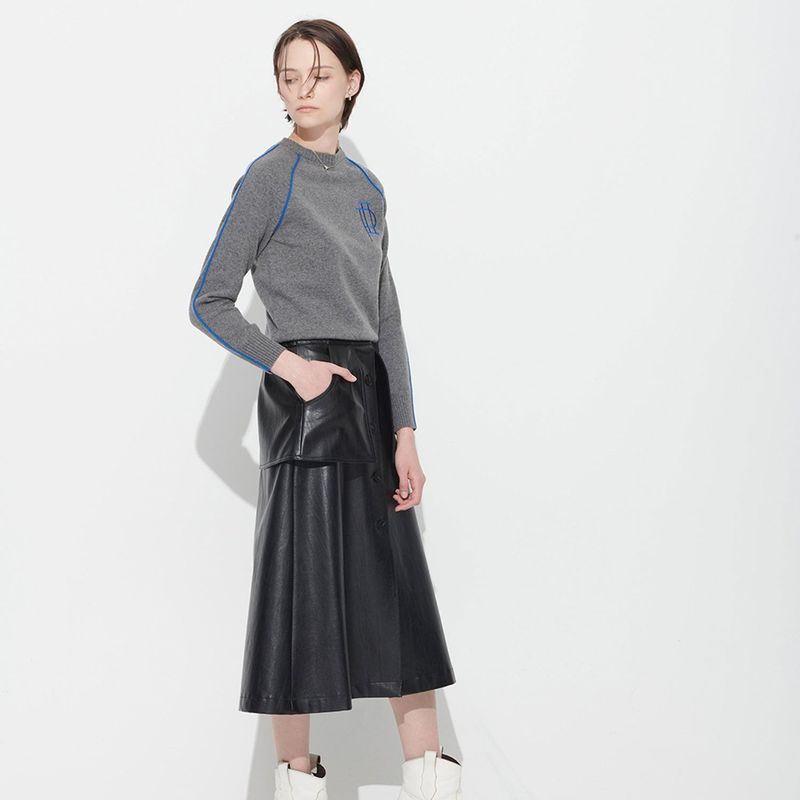  HANNAH POCKET SKIRT, BLACK