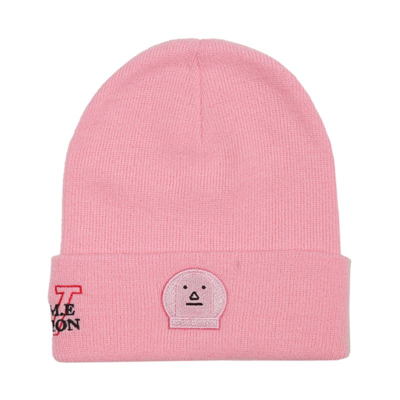 リブニットビーニー[UNISEX] RIBBED-KNIT BEANIE (Pink)