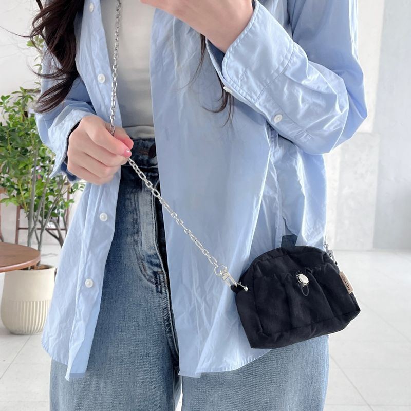 Card Wallet Mini Chain Bag-BLACK