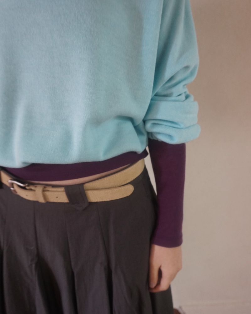 suede slim belt