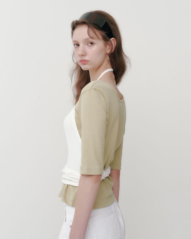 [MADE] Vibe, ribholter neck tank top