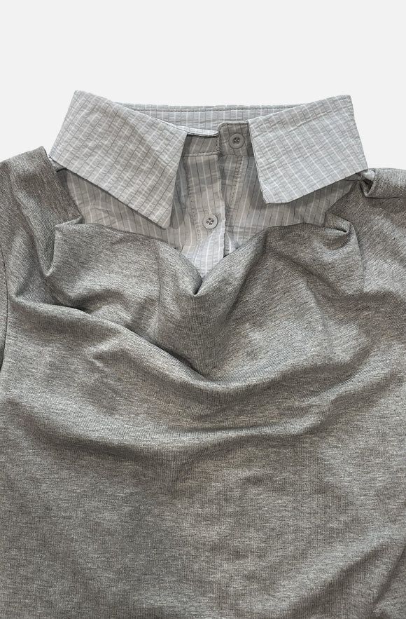 Layered cowl shirt tee